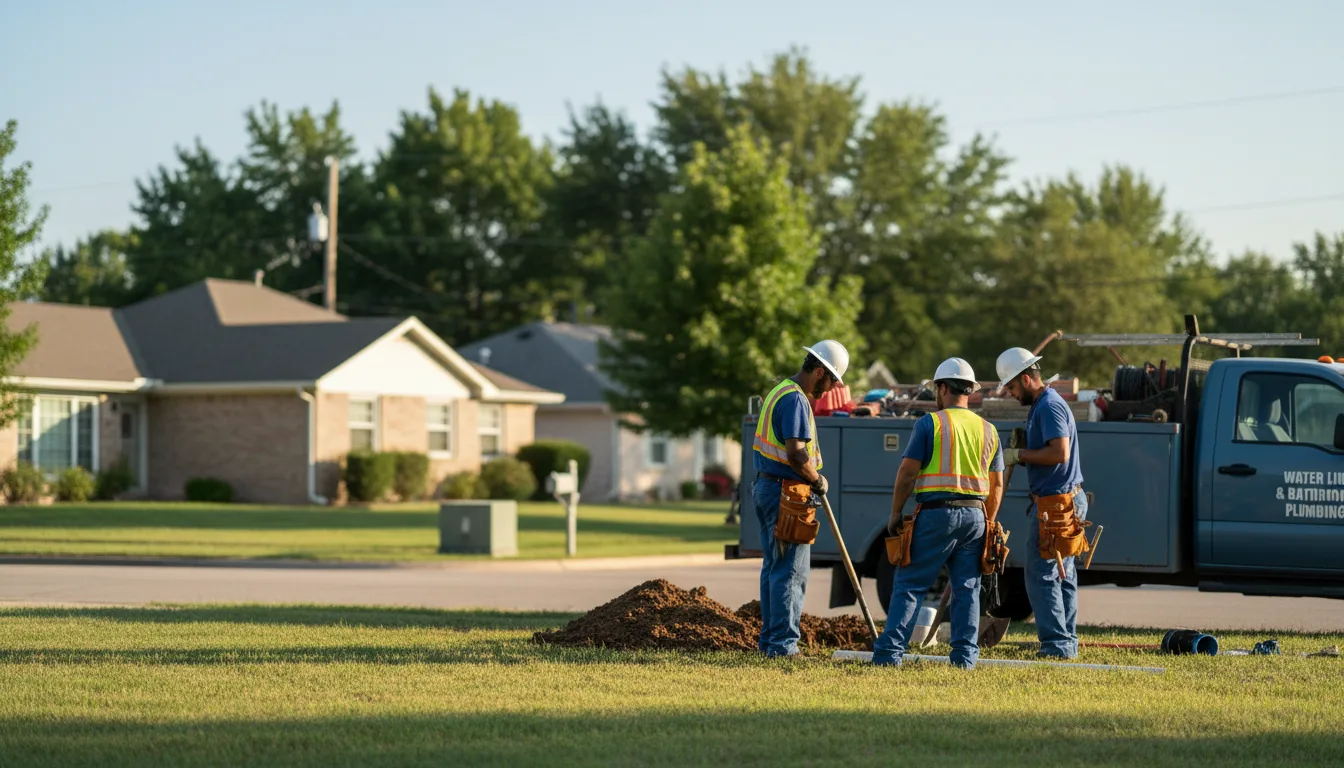 Residential water line and bathroom plumbing service in Goodland, IN
